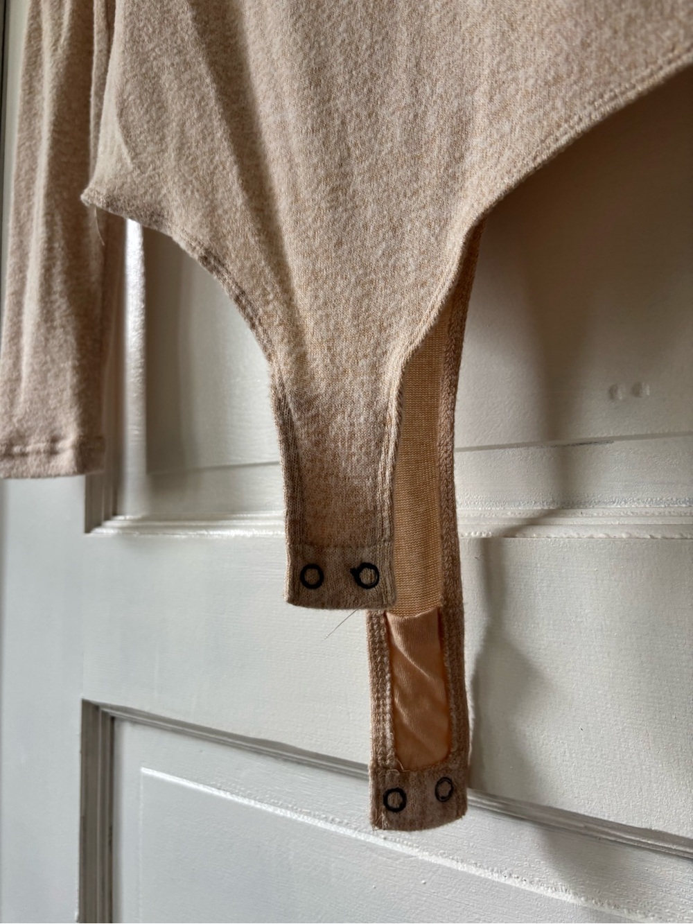 Z Supply Long Sleeve Scoop Neck Bodysuit - Taupe - Picture 3 of 5